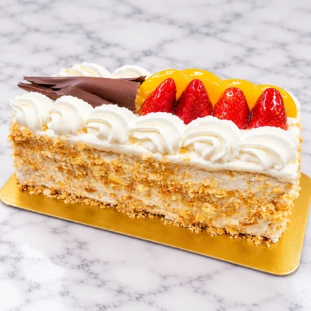 Postre milhojas con chantilly