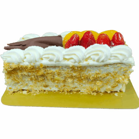 Postre milhojas con chantilly