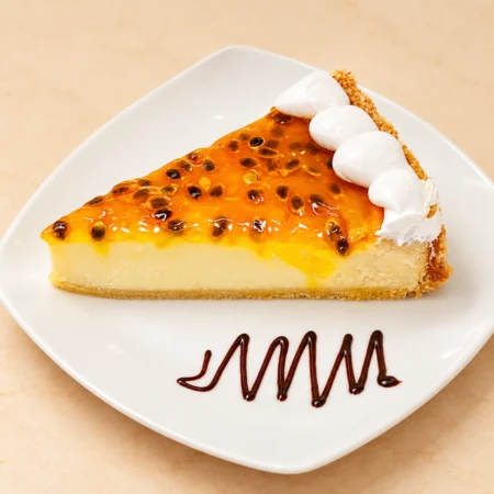 Cheesecake de maracuyá - porción