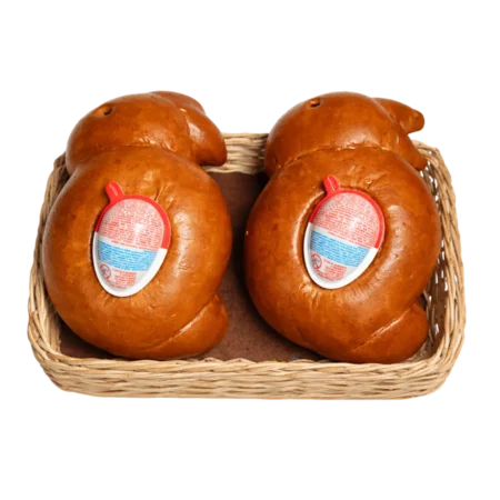 Bizcocho conejo con huevo de pascua x unidad