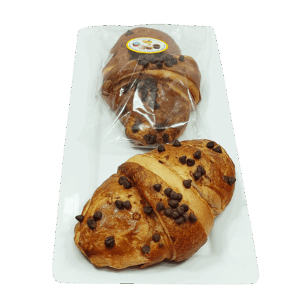 Croissant con chispas de chocolate x und.