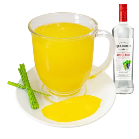 Calientito con Néctar de Mango, Hierba luisa y Pisco - Vaso x 300 ml